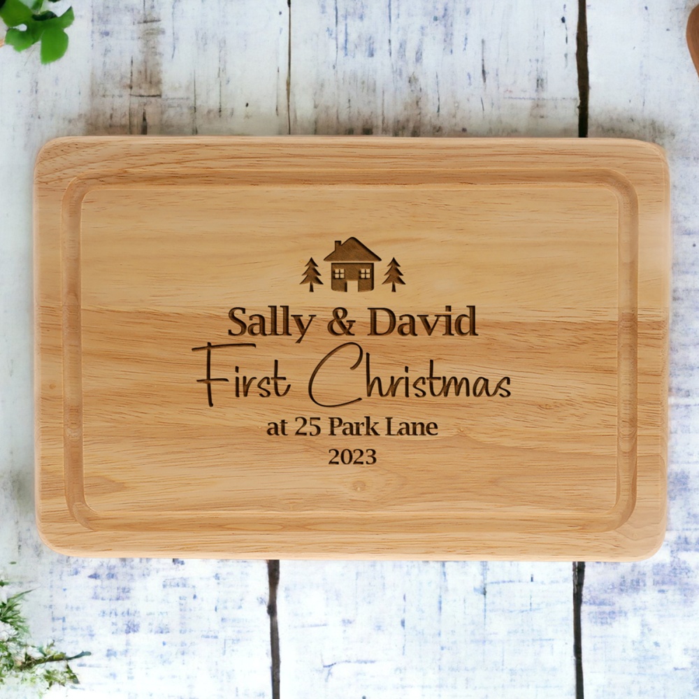 Personalised First Christmas New Home Cutting Board